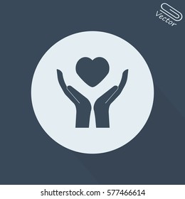 Vector Illustration Kin Symbol On Heart Stock Vector (Royalty Free ...