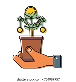 hand  vector illustration