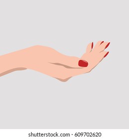 hand vector illustration icon holding