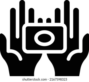 ilustración vectorial de mano en un fondo transparente.Símbolos de calidad premium.Icono vectorial glifos para diseño de concepto y gráfico