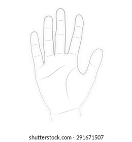 Similar Images, Stock Photos & Vectors of One Hand showing five fingers ...