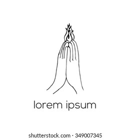 Hand vector illustration (sign, symbol, logo)