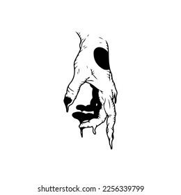 hand vector illustration with tattoo concept