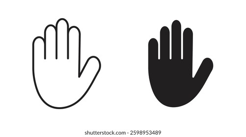 Hand vector line icon illustration collection.