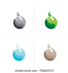 Hand vector logo