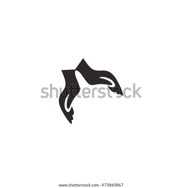 Hand Vector Logo Stock Vector (Royalty Free) 473860867