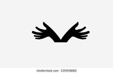 Hand vector logo design template