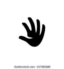 Hand vector logo illustration isolated sign symbol. Icon pictogram for web graphics