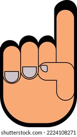 THE HAND VECTOR IS POINTING CAN FOR ILLUSTRATION