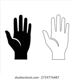 Hand vector silhouette, detailed hand gestures, positions, signs. Ideal arm, hands for illustrations, logos, icons. High quality graphics showcasing human interaction, expression