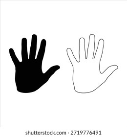 Hand vector silhouette, detailed hand gestures, positions, signs. Ideal arm, hands for illustrations, logos, icons. High quality graphics showcasing human interaction, expression