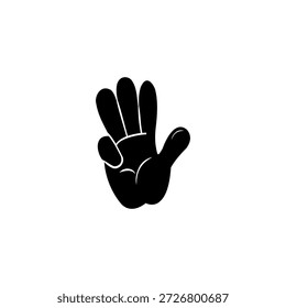 Silueta del Vector de la mano, gestos detallados de la mano, posiciones, signos. Brazo ideal, manos para ilustraciones, logotipos, iconos. Gráficos de alta calidad que muestran la interacción humana, la expresión