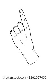 Hand. Vector stock illustration eps10. Isolate on a white background, outline, hand drawing.