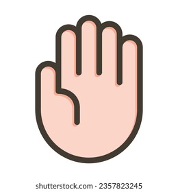 Hand Vector Thick Line Filled Colors Icon For Personal And Commercial Use.
