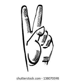   hand -  victory  sign -2