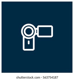 Hand video recorder vector icon