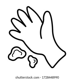 hand virus icon vector photo