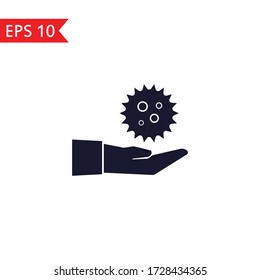 Hand virus isolated icon Vector