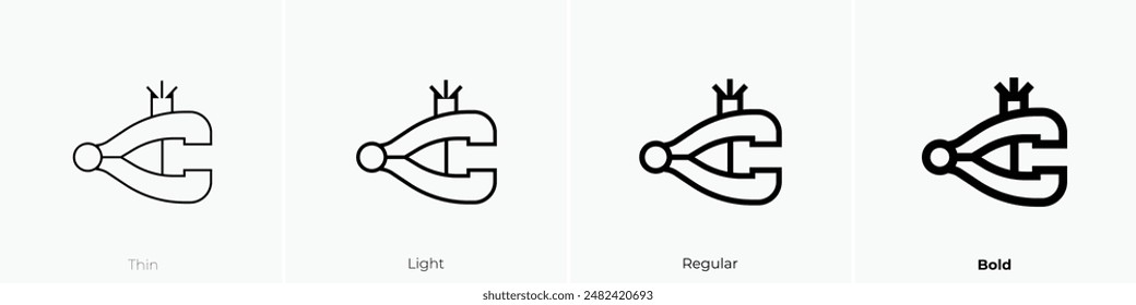 hand vise icon. Thin, Light Regular And Bold style design isolated on white background