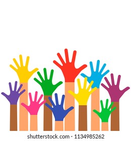 The hand of a volunteer. the concept of charity . flat vector illustration