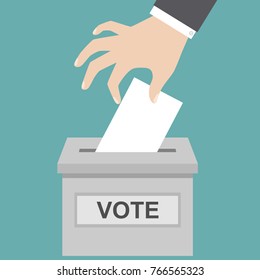 Hand Vote Ballot Box Stock Vector (Royalty Free) 766565323 | Shutterstock