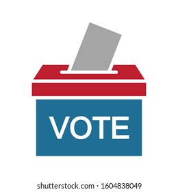 Hand voting ballot box icon, Election Vote concept, Simple design for web site, logo, app, UI, editable Vector illustration