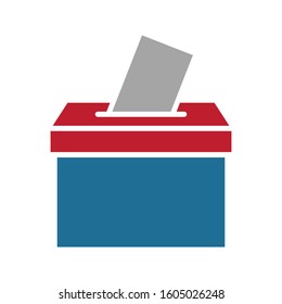 Hand voting ballot box icon, Election Vote concept, Simple design for web site, logo, app, UI, editable Vector illustration