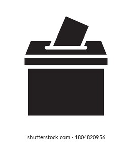 Hand voting ballot box icon, Election Vote concept, Simple design for web site, logo, app, UI, editable Vector illustration on white background
