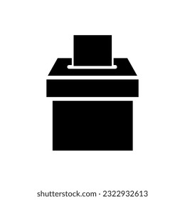 Hand voting ballot box icon, Election Vote concept,Vector illustration on white background. 