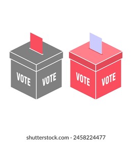 Hand voting ballot box icon. Logo Election Vote. Vector illustration.