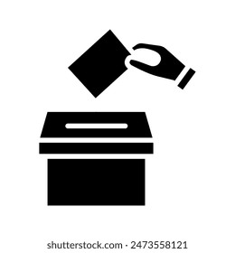 Handabstimmung Wahlzettelsymbol, Wahl Stimmkonzept Farbe editierbar