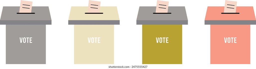 Hand voting ballot box icon. Hand putting paper in the ballot box.Vote line icon.Voting concept. Isolated on white background. Outline vector illustration. Election and democracy.
