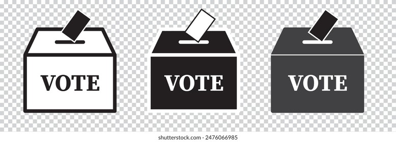 Hand voting ballot box icon, Election Vote concept, Simple flat design for web site, logo, app, UI, Vector illustration.7891