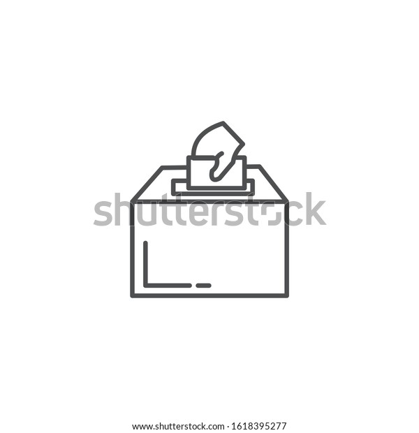 Hand Voting Ballot Box Icon Vector Stock Vector Royalty Free