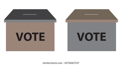 Hand voting ballot box line icon, election and vote, vote box sign vector graphics, editable stroke linear icon, eps 10.
