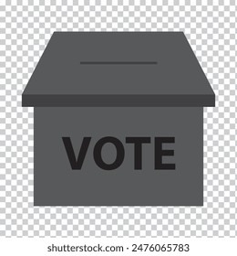 Icono de línea de la urna de votación de mano, elección y voto, gráfico de Vector de signo de la urna de votación, ícono lineal de trazo editable, eps 10.