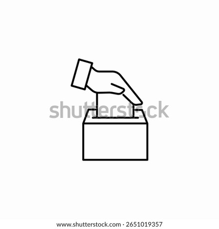 hand voting ballot icon sign vector