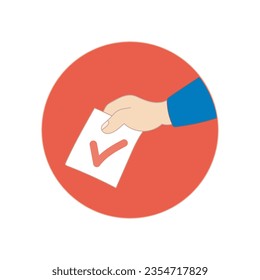 Hand voting icon. Concept of democracy, voting, politics. Election vote concept.