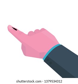 Hand with voting sign of India. Vector illustration