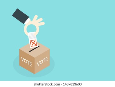 Hand Voting vector design. template Elections icons. check marks. Vector green. vote label. Vote, poll icon. 
