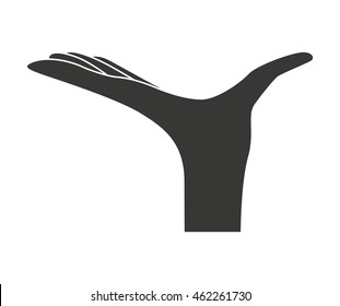 hand waiter restaurant icon vector illustration design
