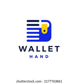 ilustración del icono vectorial del logotipo de la cartera de mano