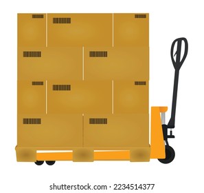 Hand warehouse jack. vector illustration