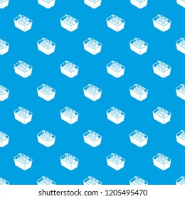 Hand wash 30 degrees celsius pattern vector seamless blue repeat for any use