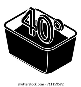Hand wash 40 degrees celsius icon. Simple illustration of hand wash 40 degrees celsius vector icon for web design isolated on white background