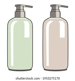 hand wash bottle mockup vector design