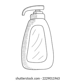 Hand Wash Bottle On White Background