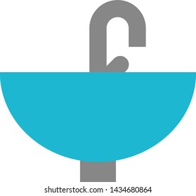 Hand wash closet icon. Flat illustration colored vector icons of constructions for web