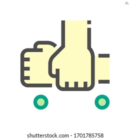 Hand wash correctly icon to protect against infection of coronavirus (covid-19). By using soap and water. Also using alcohol-based handrub both spray and jel. To kills viruses on your hands. 64x64 px.