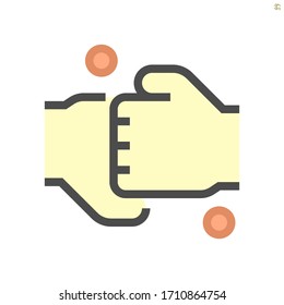 Lávese las manos y el diseño de los iconos vectoriales higiénicos, trazo perfecto y editable de 64 x 64 píxeles.
